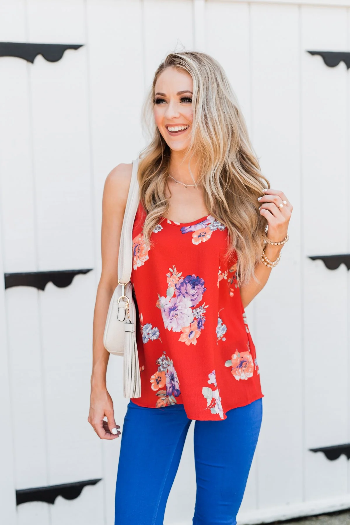 Floral Paradise Tank Top- Red - Image 7