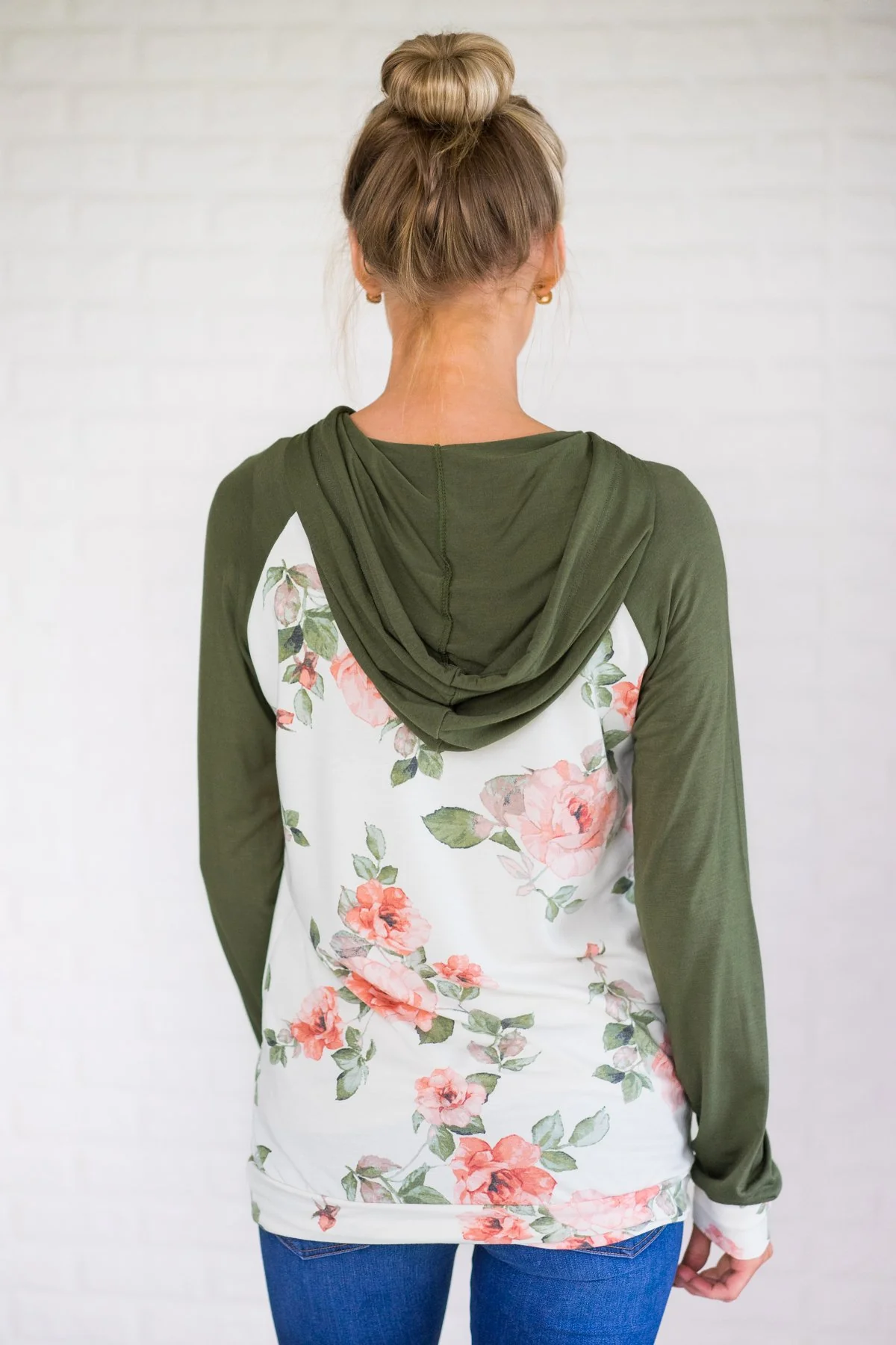 Floral Romance Hoodie ~ Olive - Image 5
