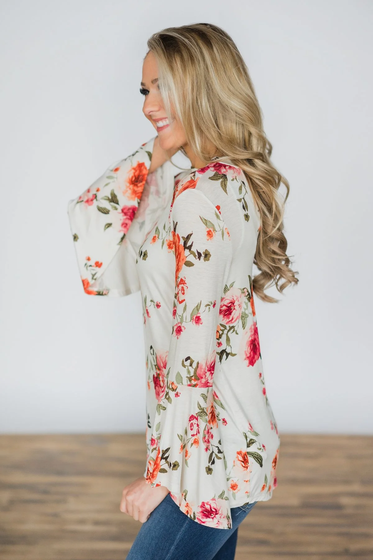 Floral with a Flair Mock Neck Top - Image 5