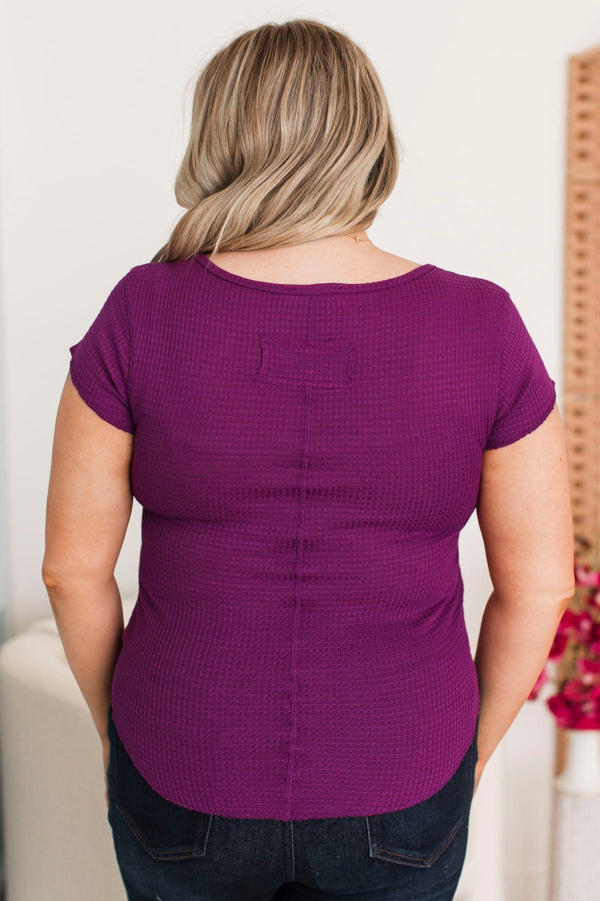 Focus On Positives Cap Sleeve Top- Light Plum - Image 8