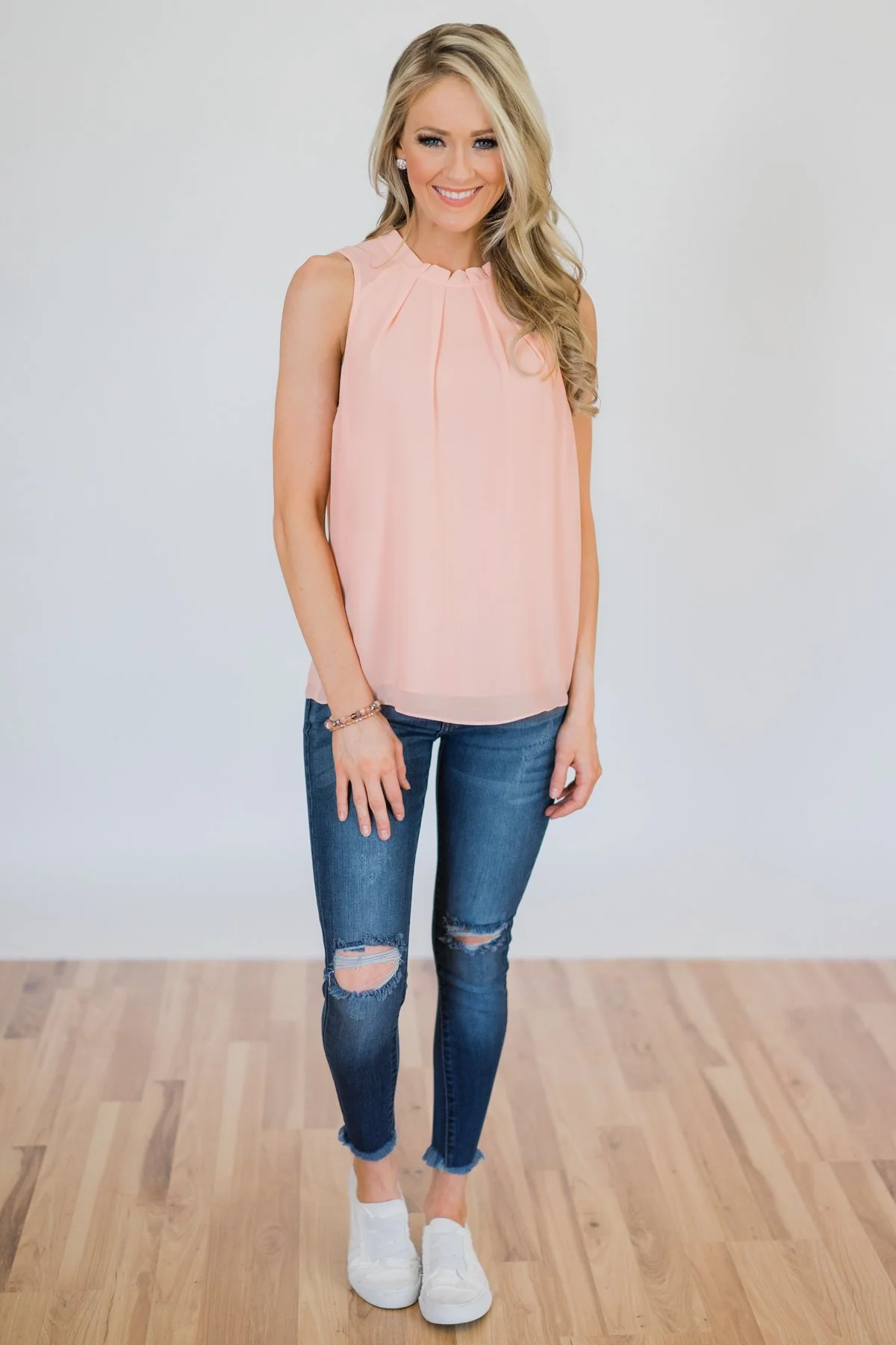 Follow Me Tank Top- Light Pink - Image 8