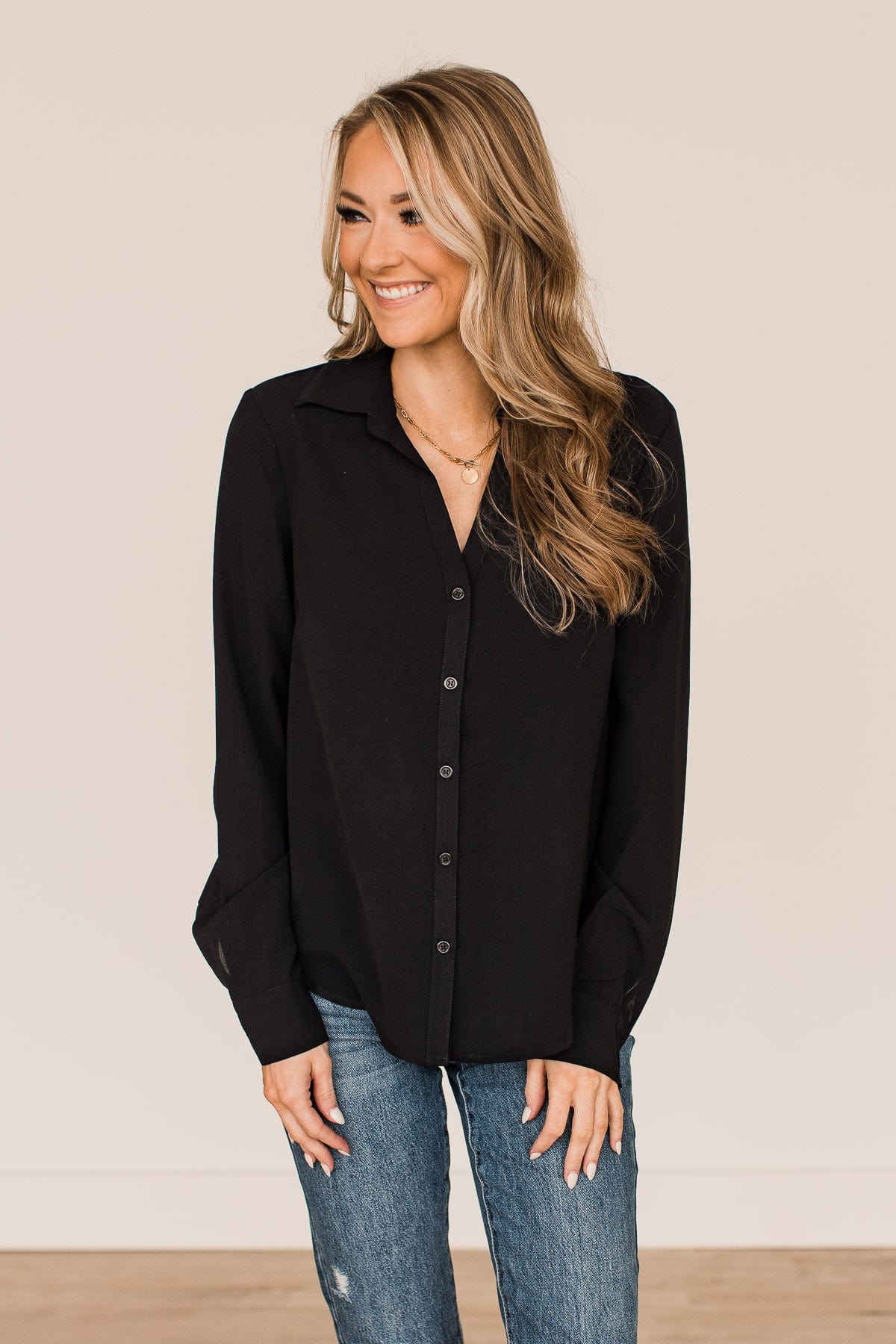 For Next Time Button Top- Black - Image 3