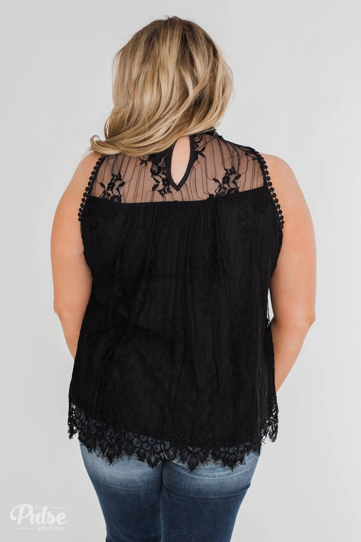 Forever By My Side Lace Tank Top- Black - Image 12