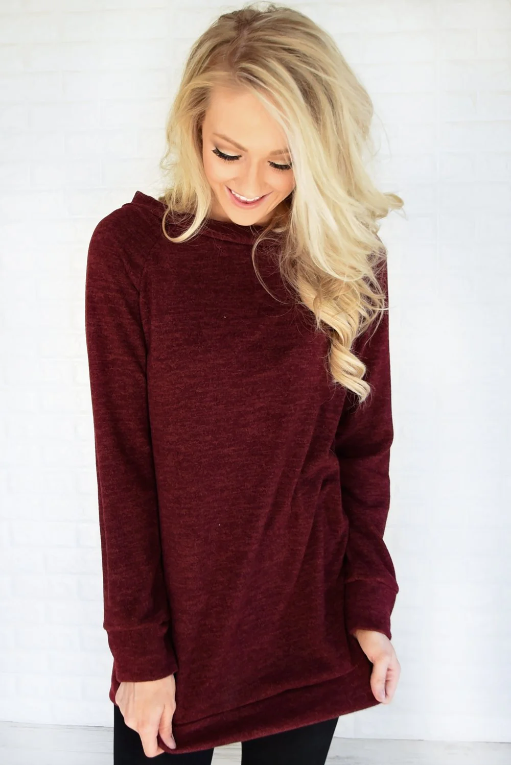 Forever Cozy Tunic Top ~ Burgundy - Image 4