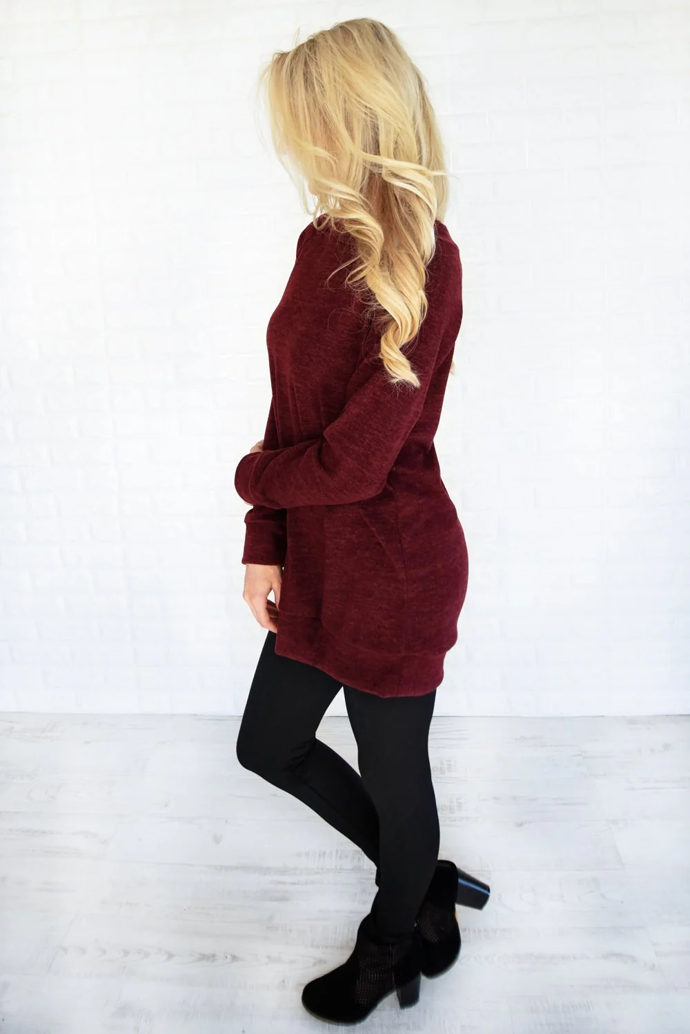 Forever Cozy Tunic Top ~ Burgundy - Image 5
