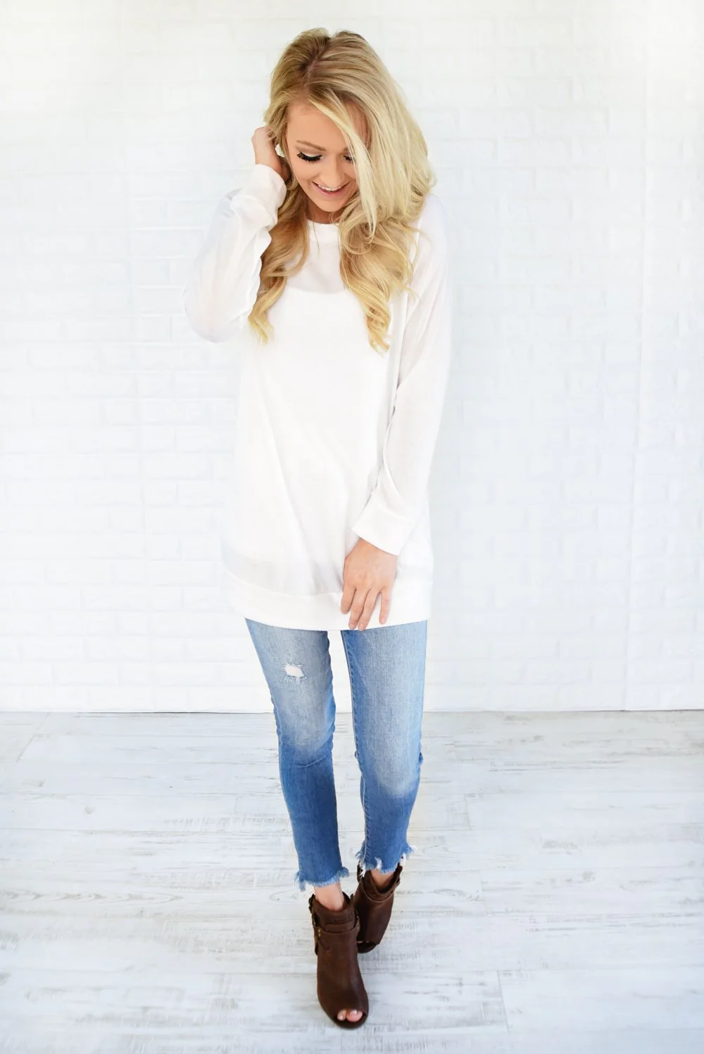 Forever Cozy Tunic Top ~ White - Image 3