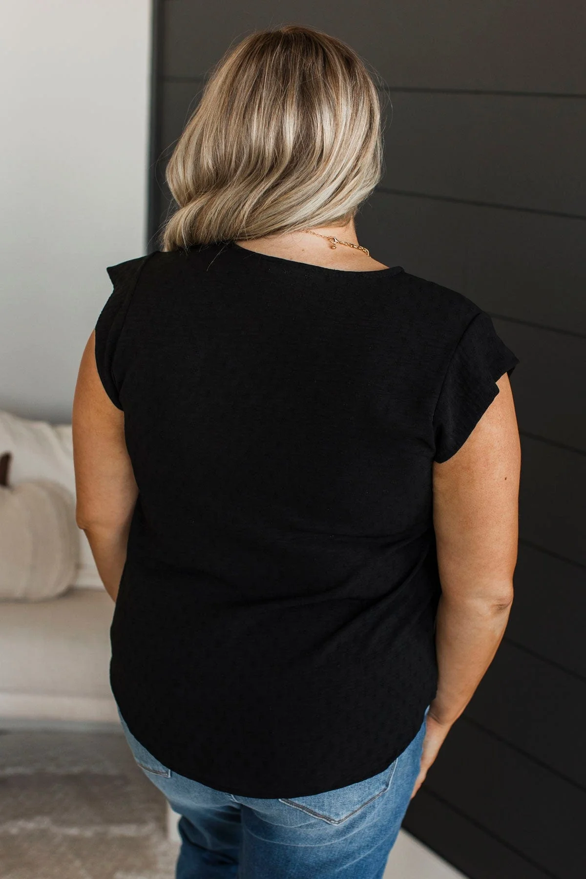 Forever Crush Cap Sleeve Top- Black - Image 7