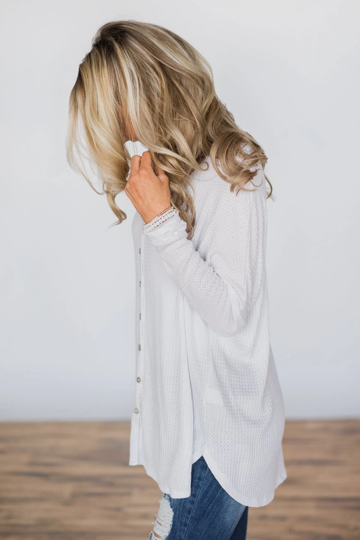 Forever Enough White Button Top - Image 6