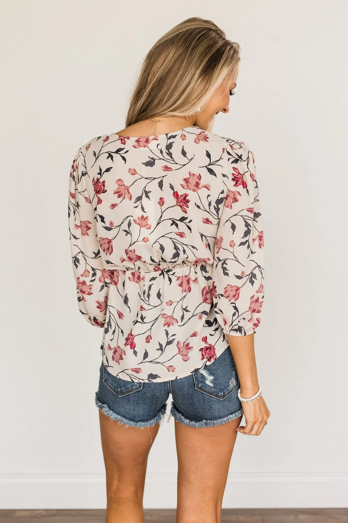 Forever Loved Floral Blouse- Light Taupe - Image 8