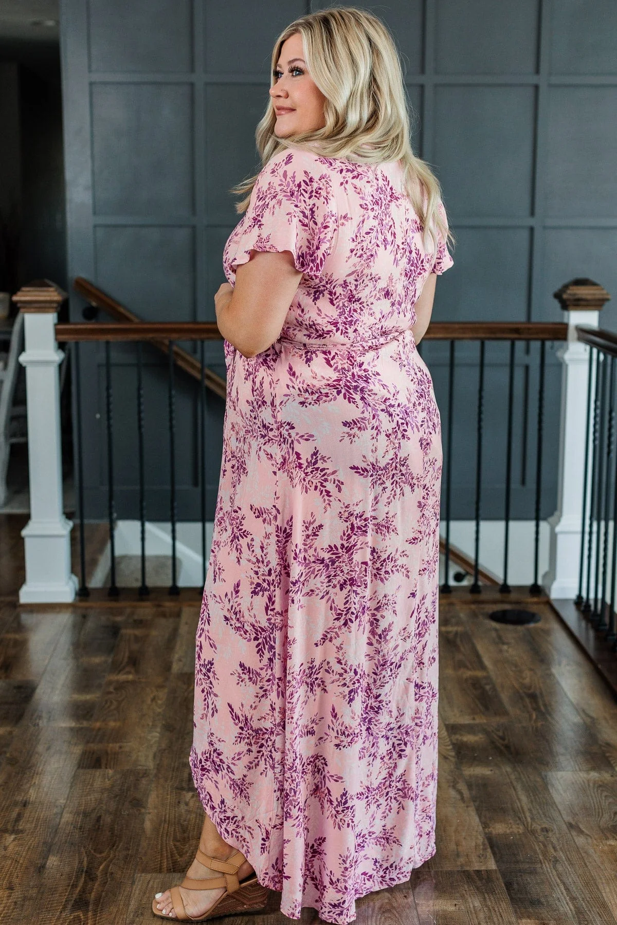 Forever Mine Hi-Low Dress- Light Pink - Image 9