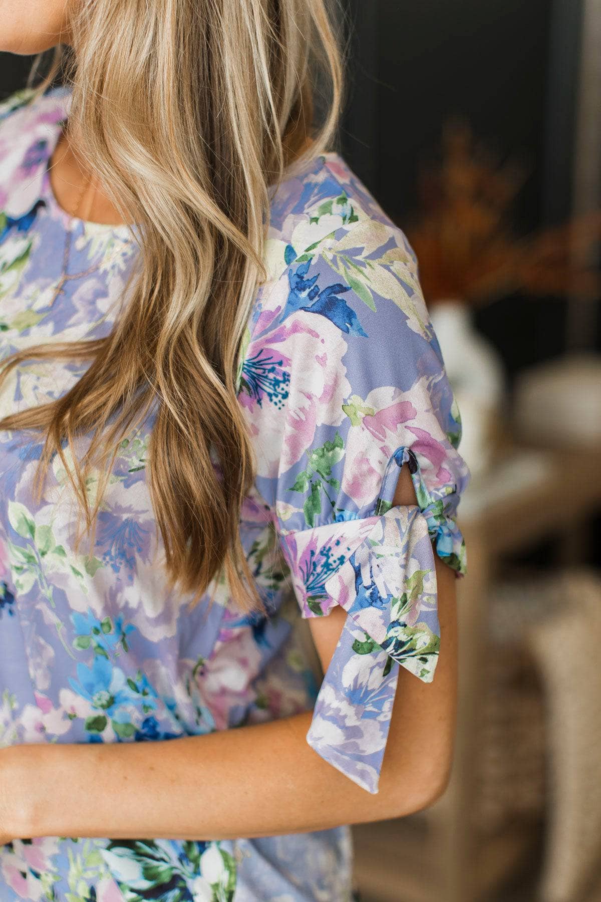 Forever With Me Floral Top- Lavender - Image 3