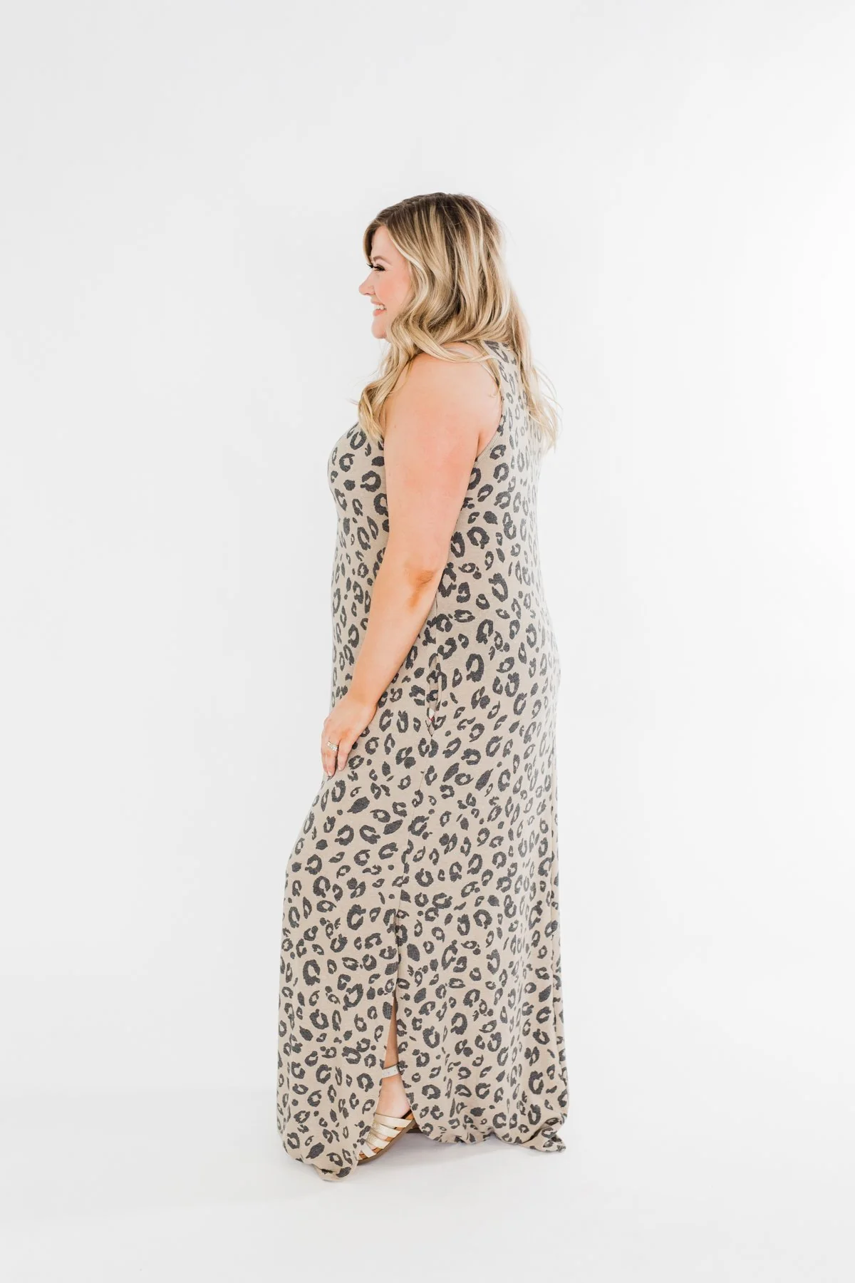 Forever Young Leopard Maxi Dress- Taupe - Image 10