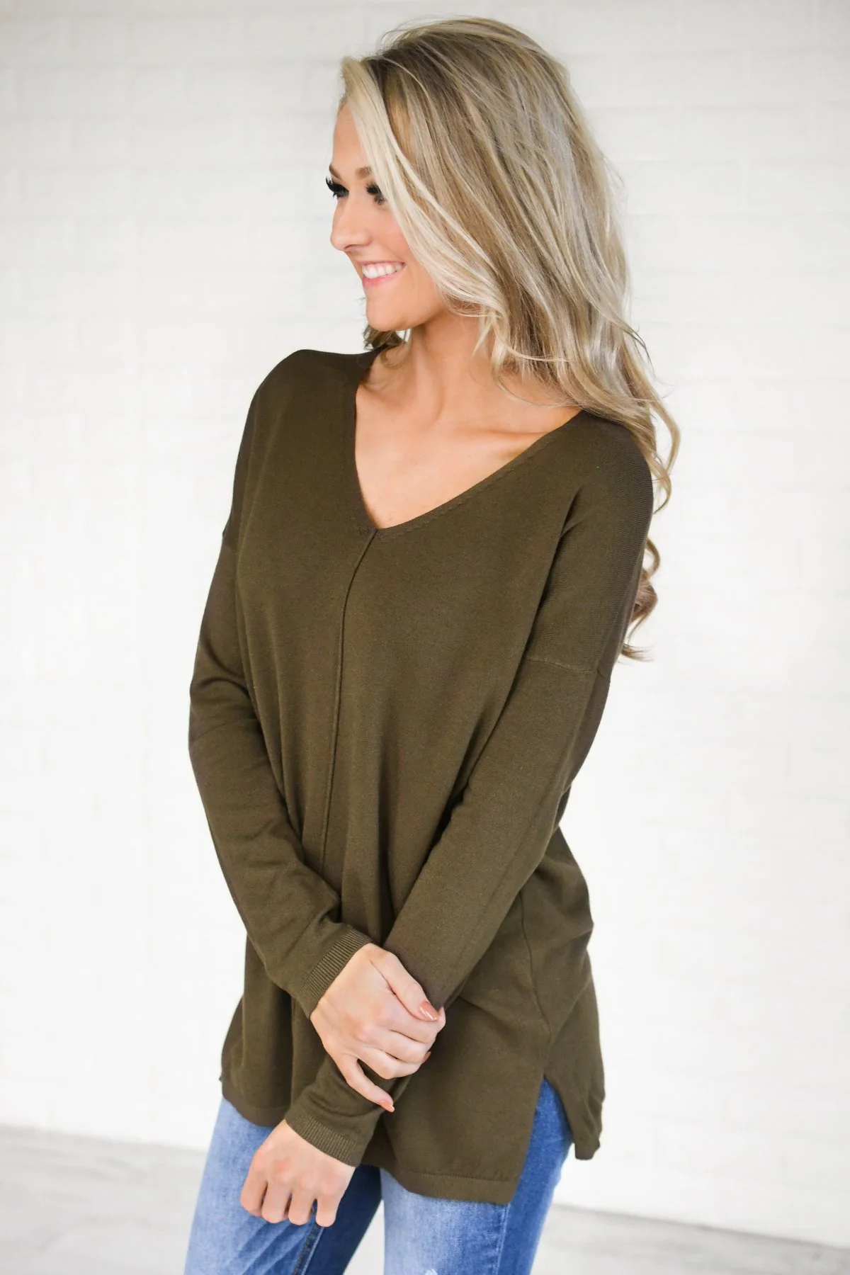 Forever Yours Sweater - Deep Olive - Image 4