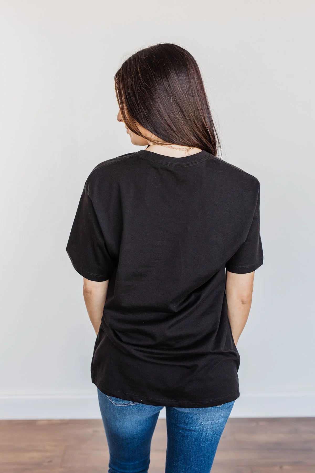 "Free Spirit, Wild At Heart" Graphic Tee- Black - Image 8