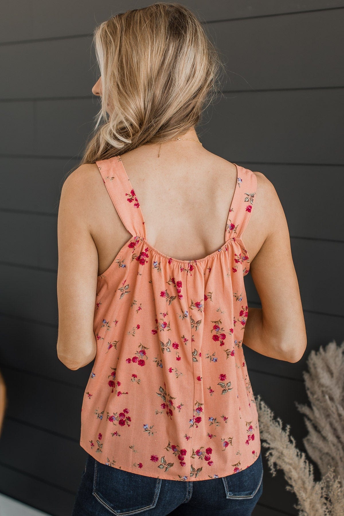 Fresh Feelings Floral Tank Top- Peach - Image 8