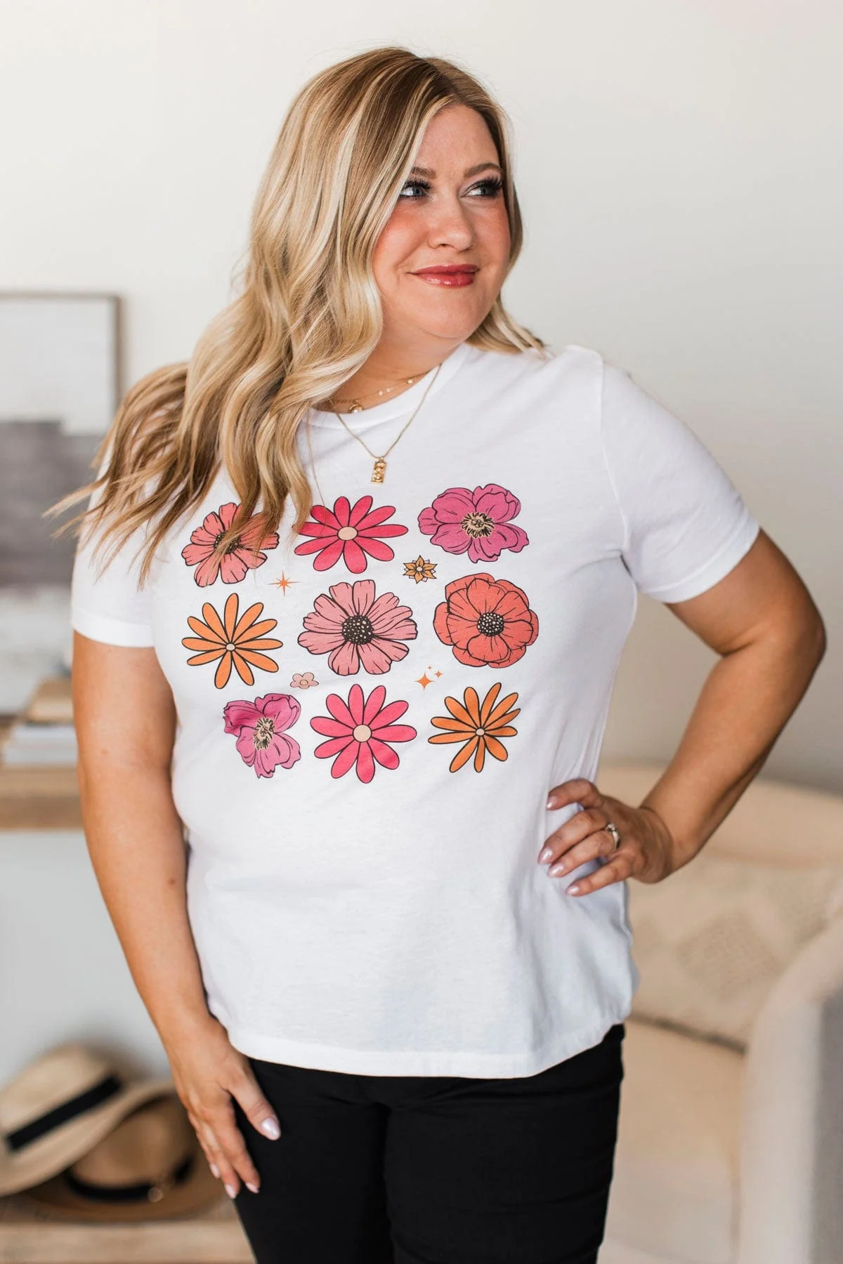 Fresh For Summer Graphic Tee- White - Image 4