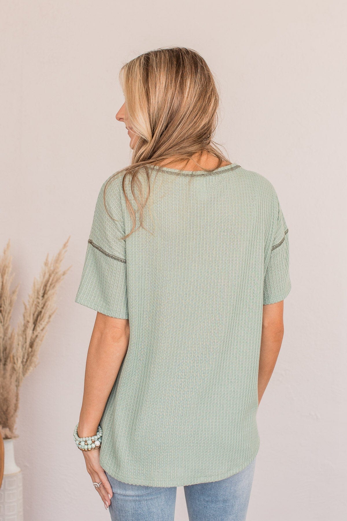 Fresh Ideas Pocket Top- Dusty Sage - Image 8