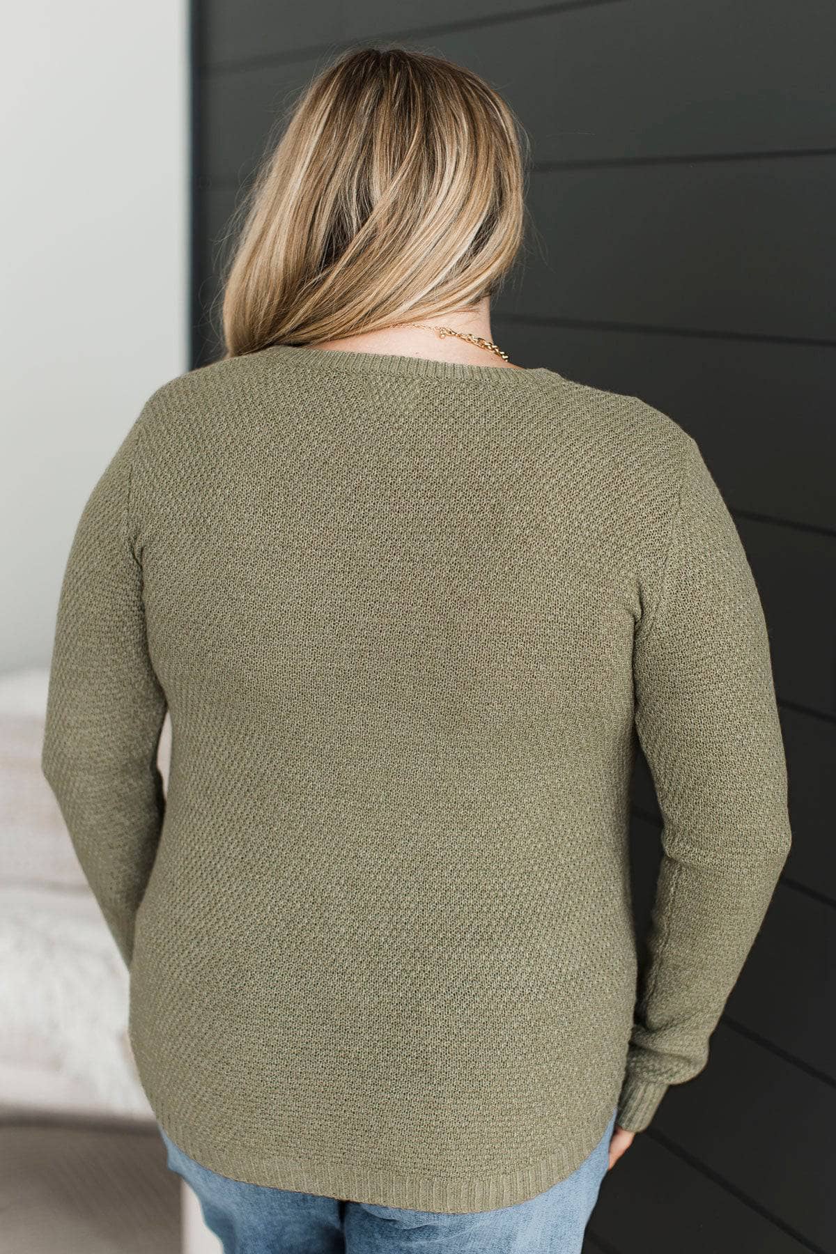 Friends Forever Knit Sweater- Light Olive - Image 7