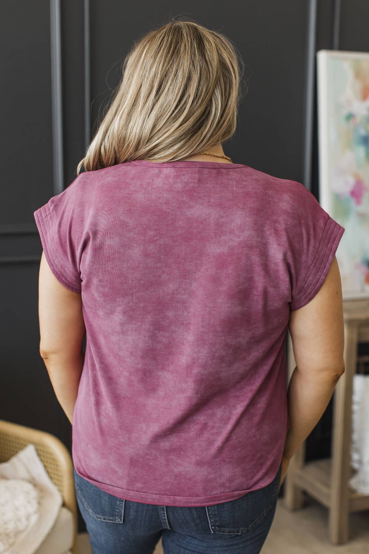 From Me to You Short Sleeve Top- Dusty Raspberry - Image 7