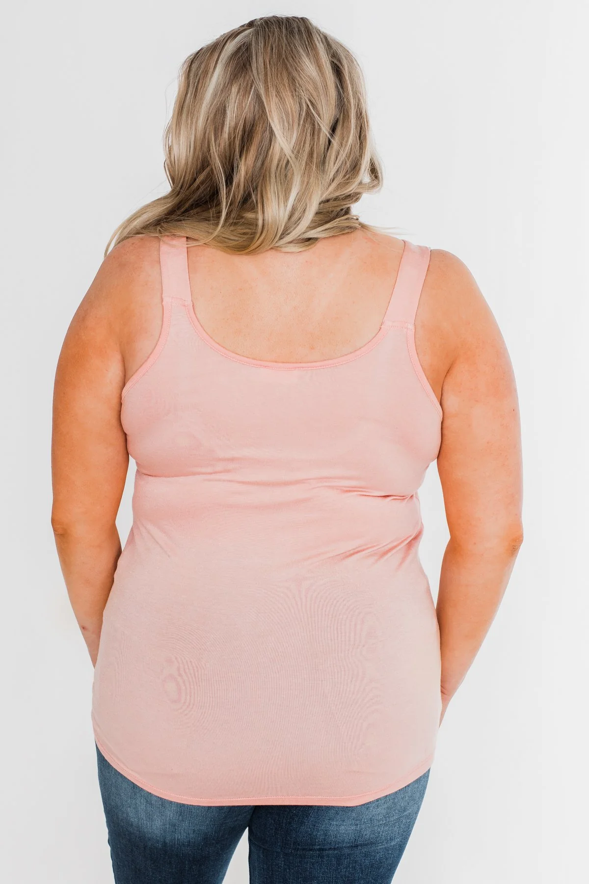 Front Lace Criss Cross Tank Top- Blush - Image 15