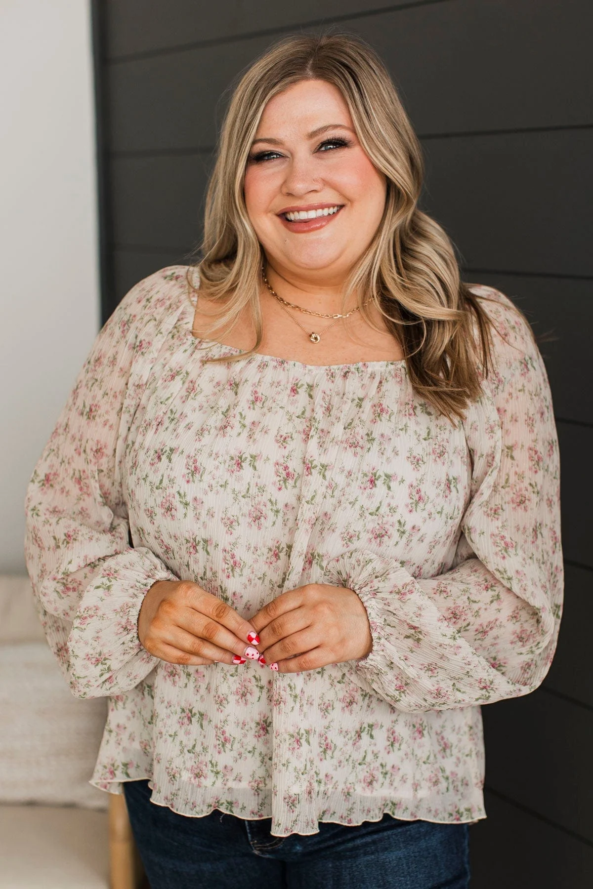 Fulfill Your Destiny Floral Blouse- Cream - Image 2