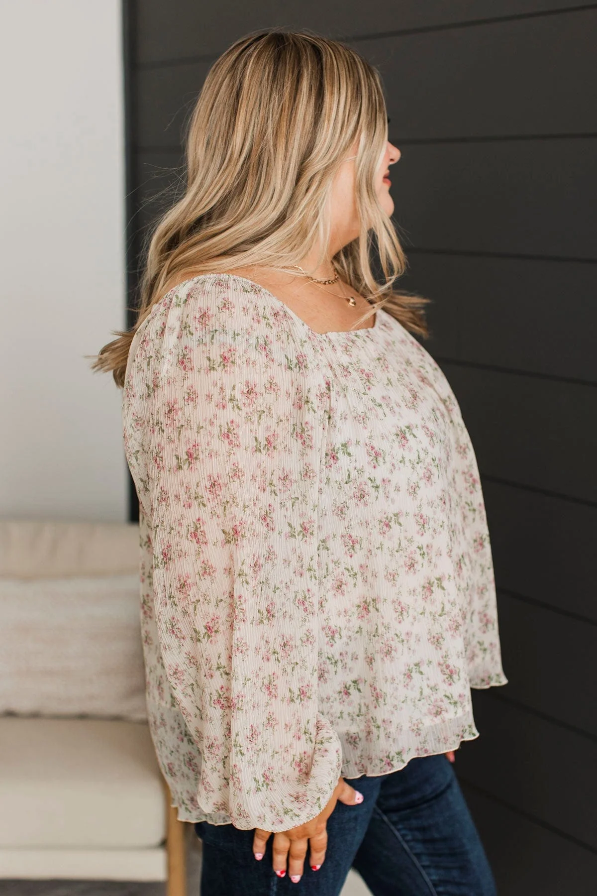 Fulfill Your Destiny Floral Blouse- Cream - Image 6