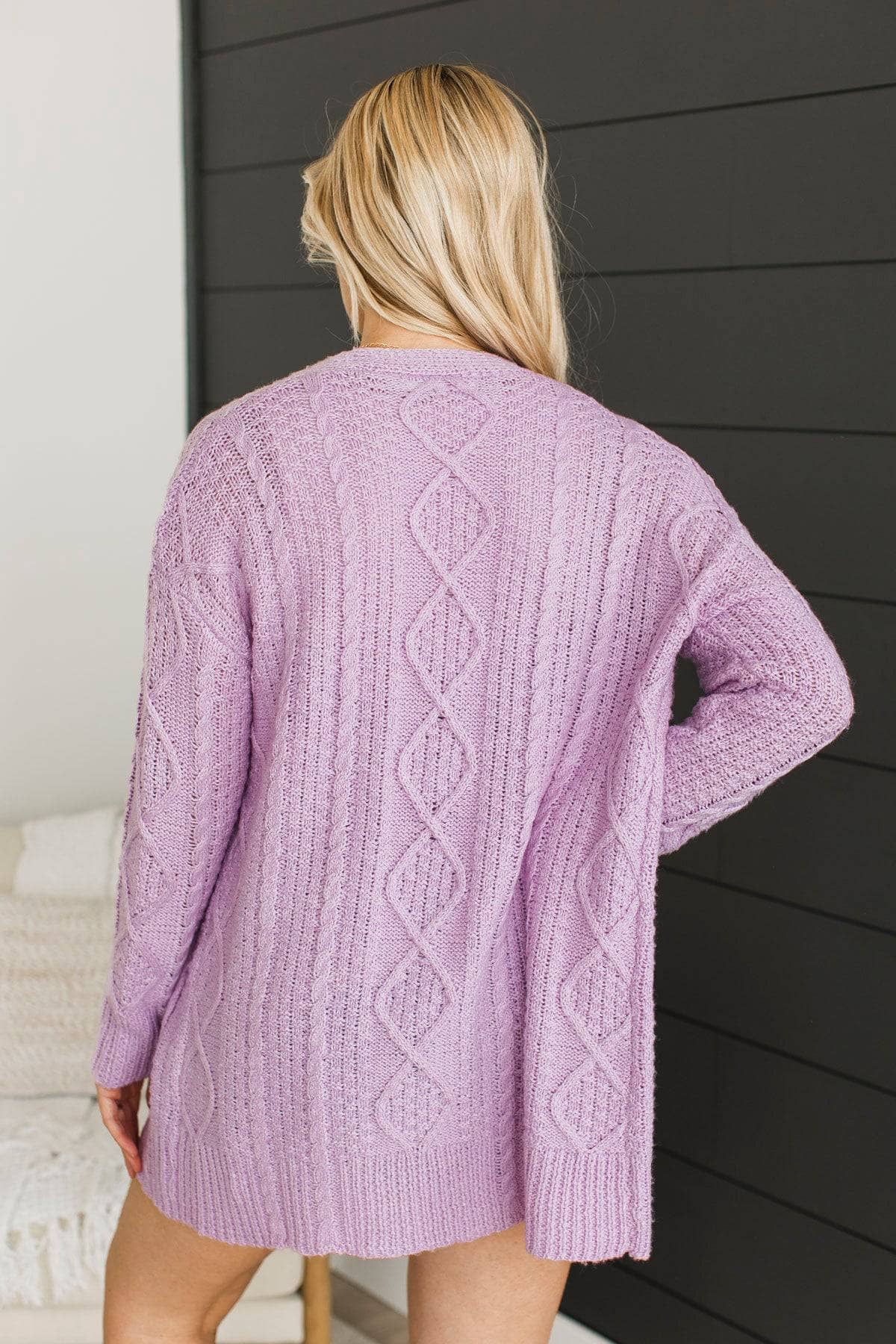 Fulfill Your Promise Knit Cardigan- Lavender - Image 7