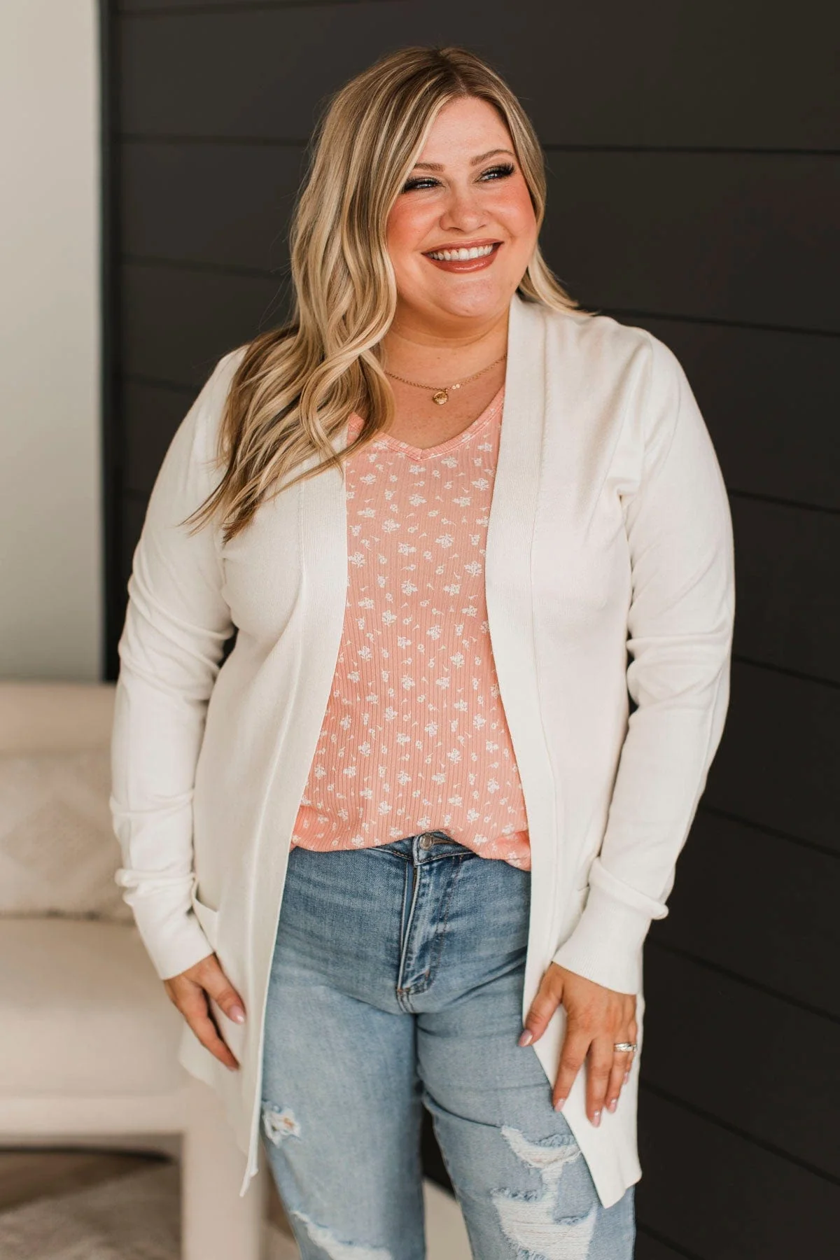 Full Of Laughter Knit Cardigan- Ivory - Image 2