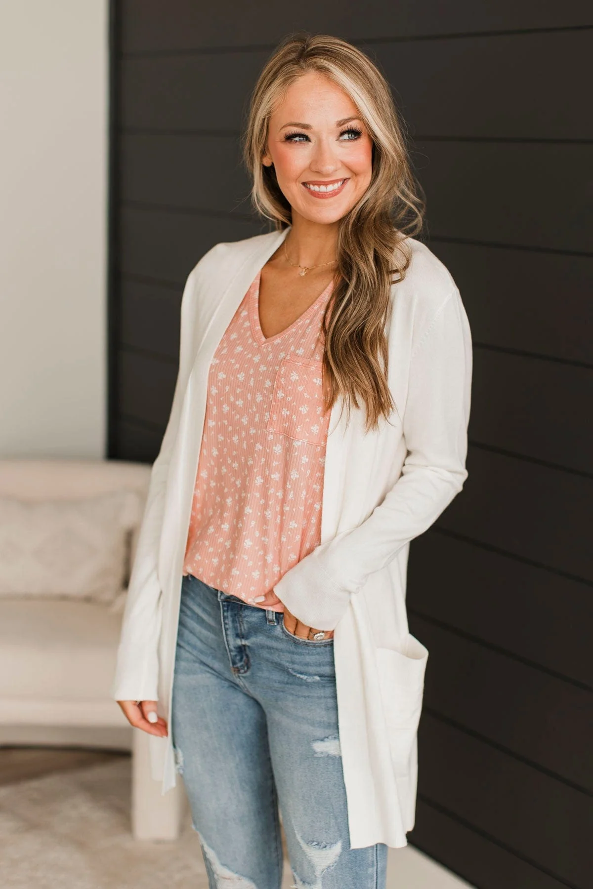 Full Of Laughter Knit Cardigan- Ivory - Image 3