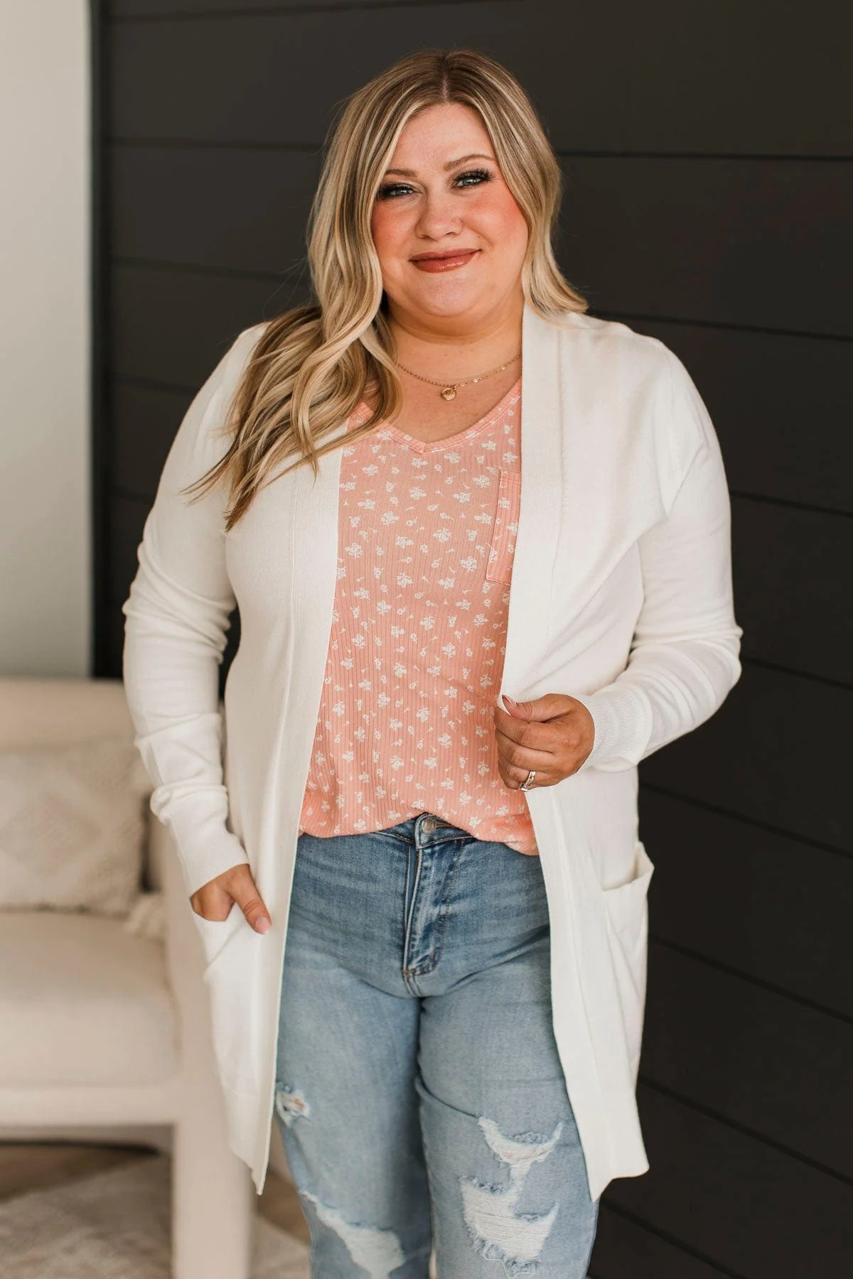 Full Of Laughter Knit Cardigan- Ivory - Image 4