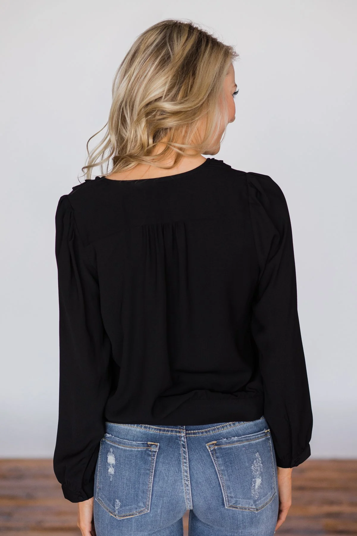 Fun For Tonight Black Long Sleeve Top - Image 5