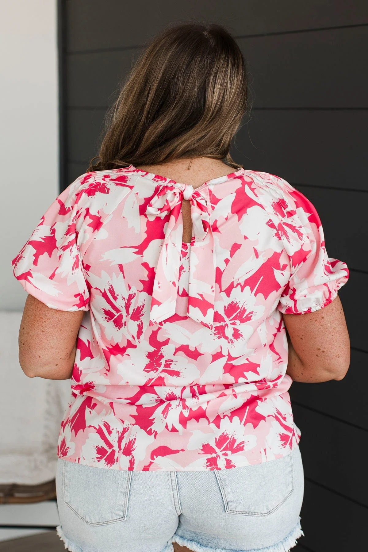 Fun Memories Floral Top- Pink - Image 8