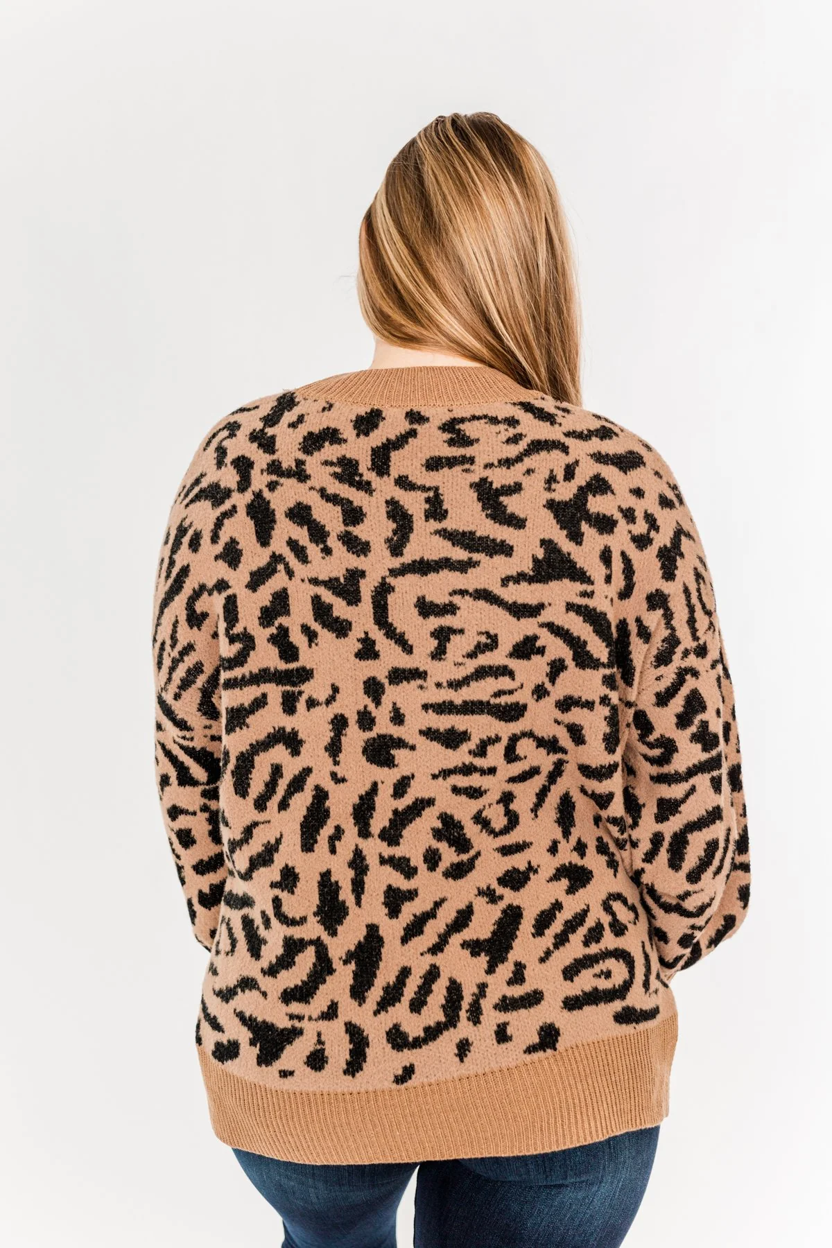 Fun Times Together Knit Sweater- Brown & Black - Image 12