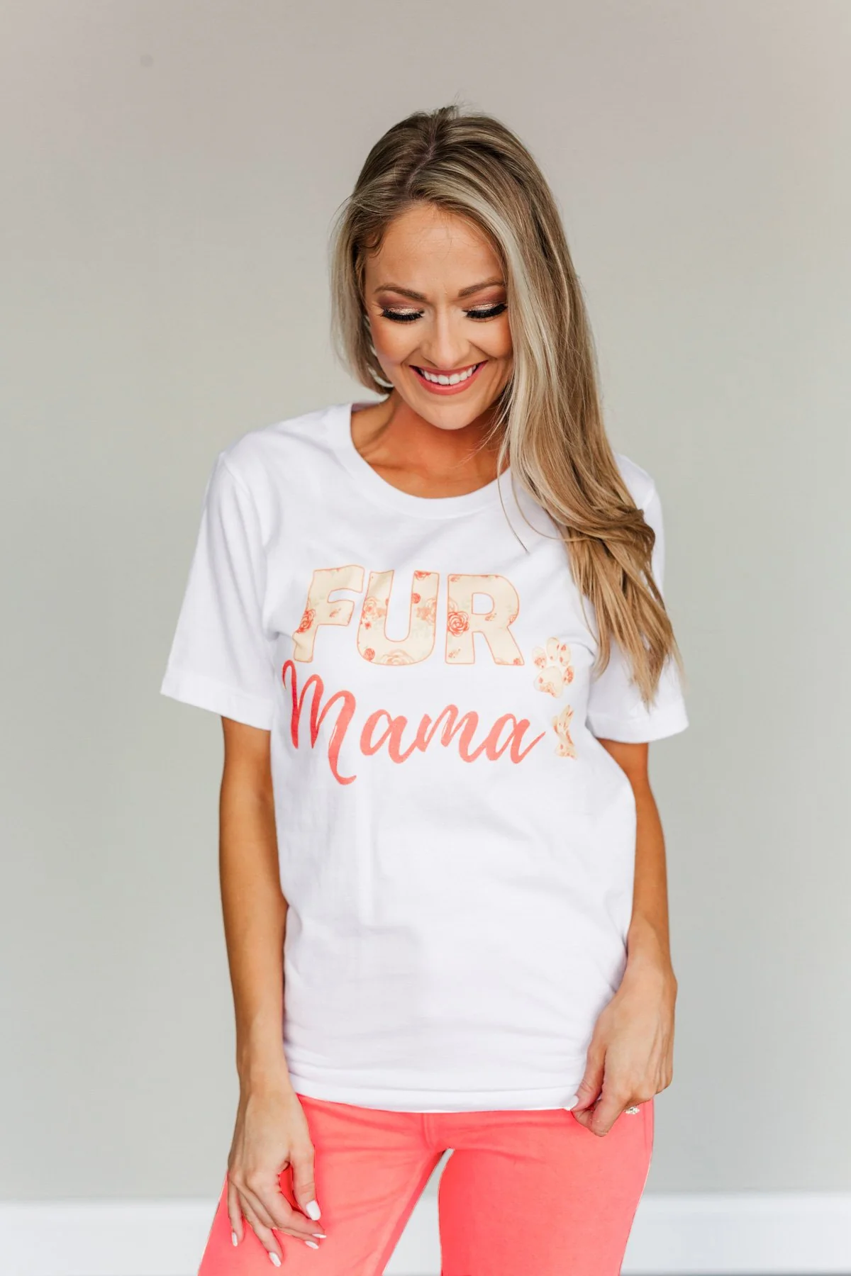 "Fur Mama" Graphic Tee- Ivory - Image 3