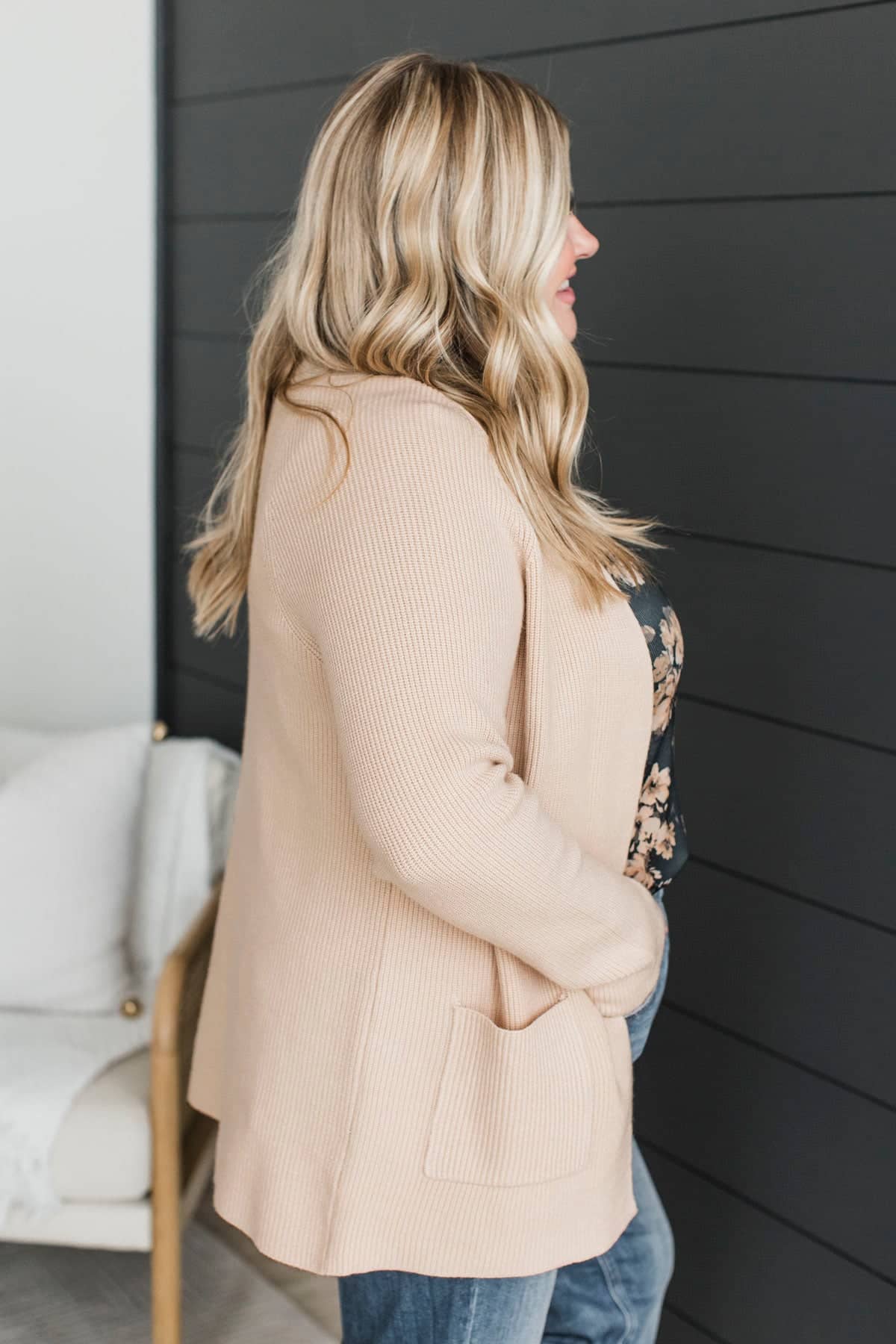 Gaze Upon Me Open Front Knit Cardigan- Oatmeal - Image 6