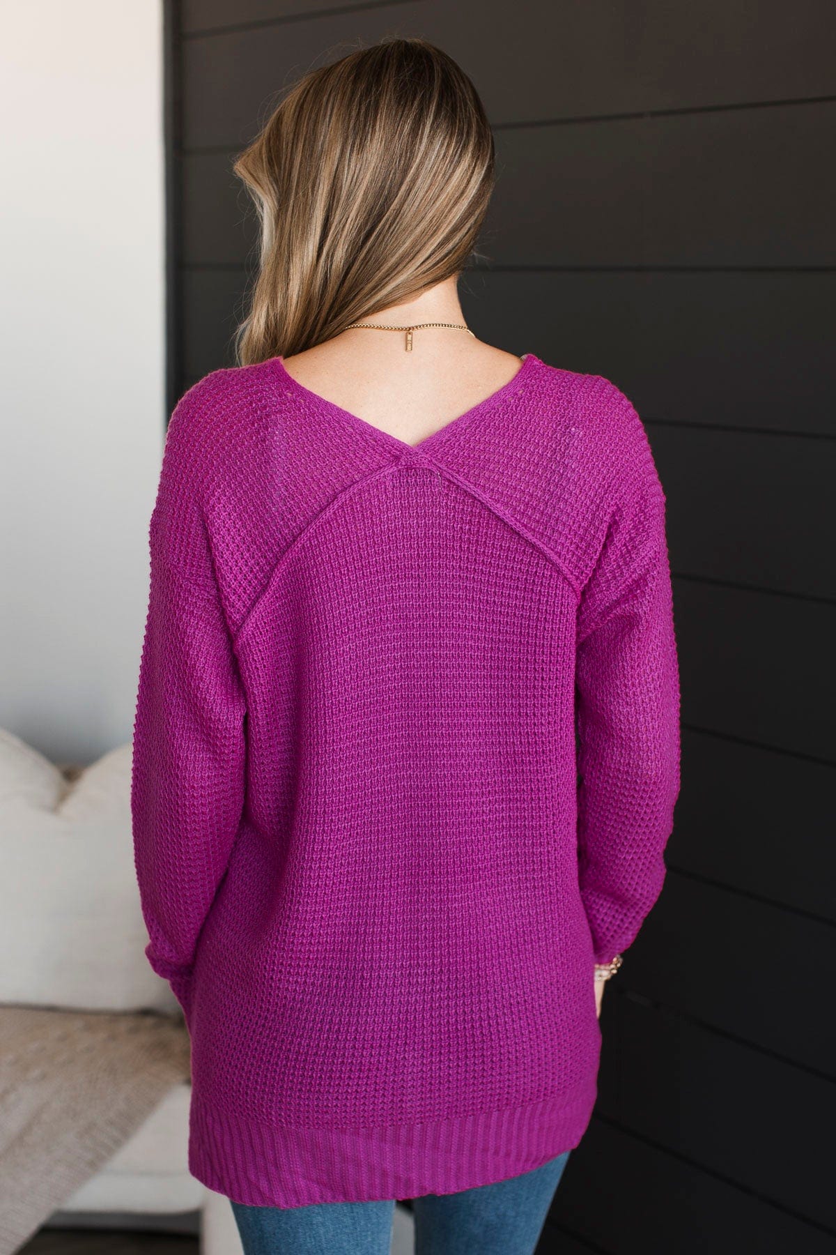 Get Your Way V-Neck Sweater- Orchid - Image 9