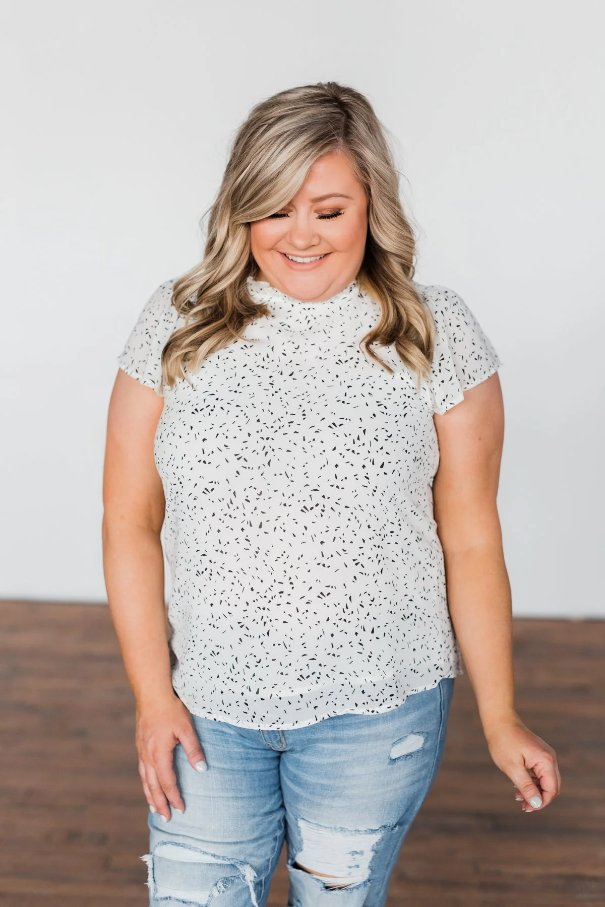 Give It A Go Ruffle Sleeve Top- Ivory - Image 4