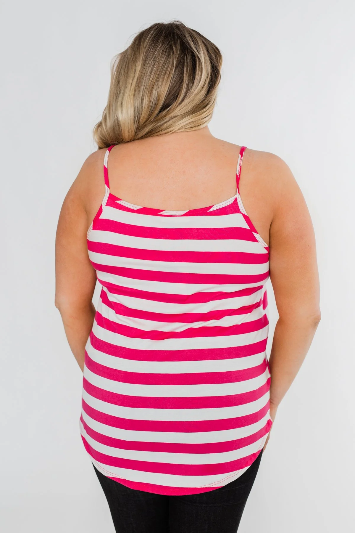 Give It To Me Striped Tank Top- Hot Pink - Image 16