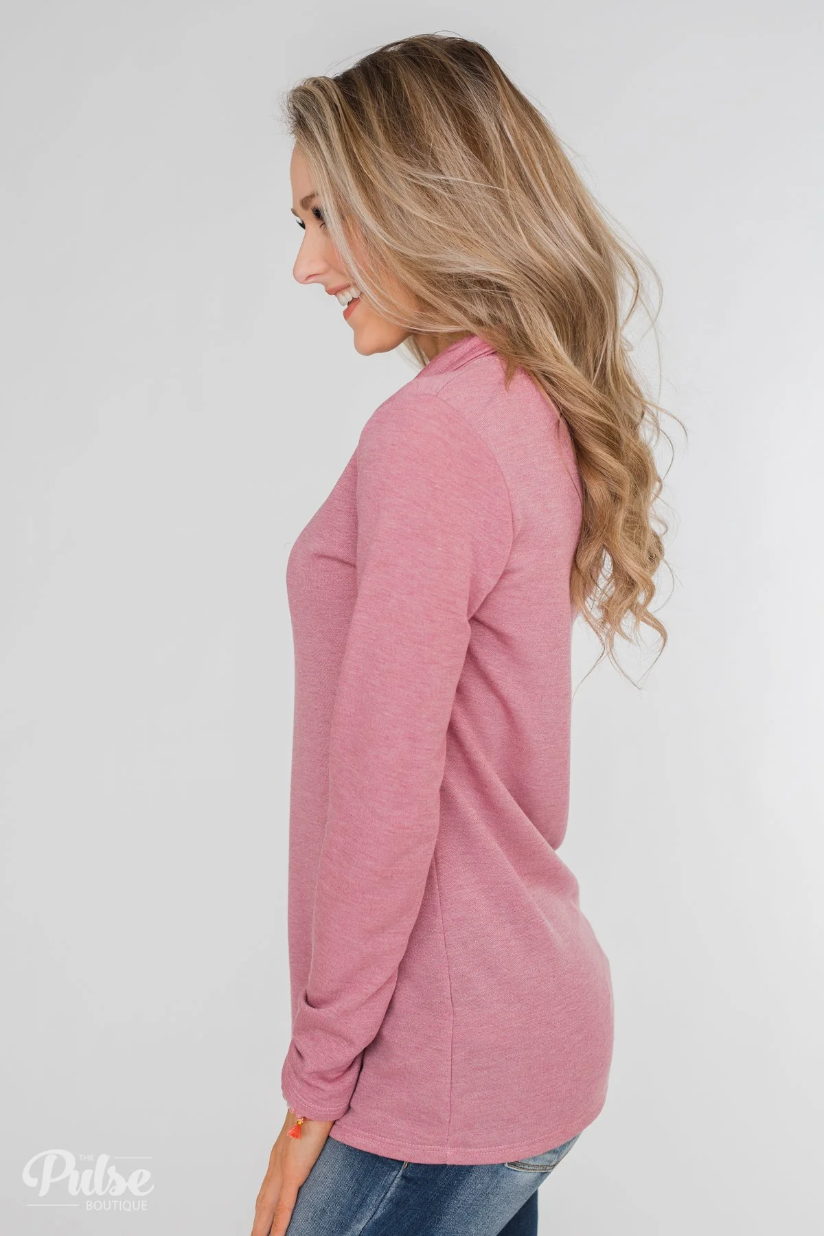 Give Me Time Zipper Pullover Top- Orchid - Image 7