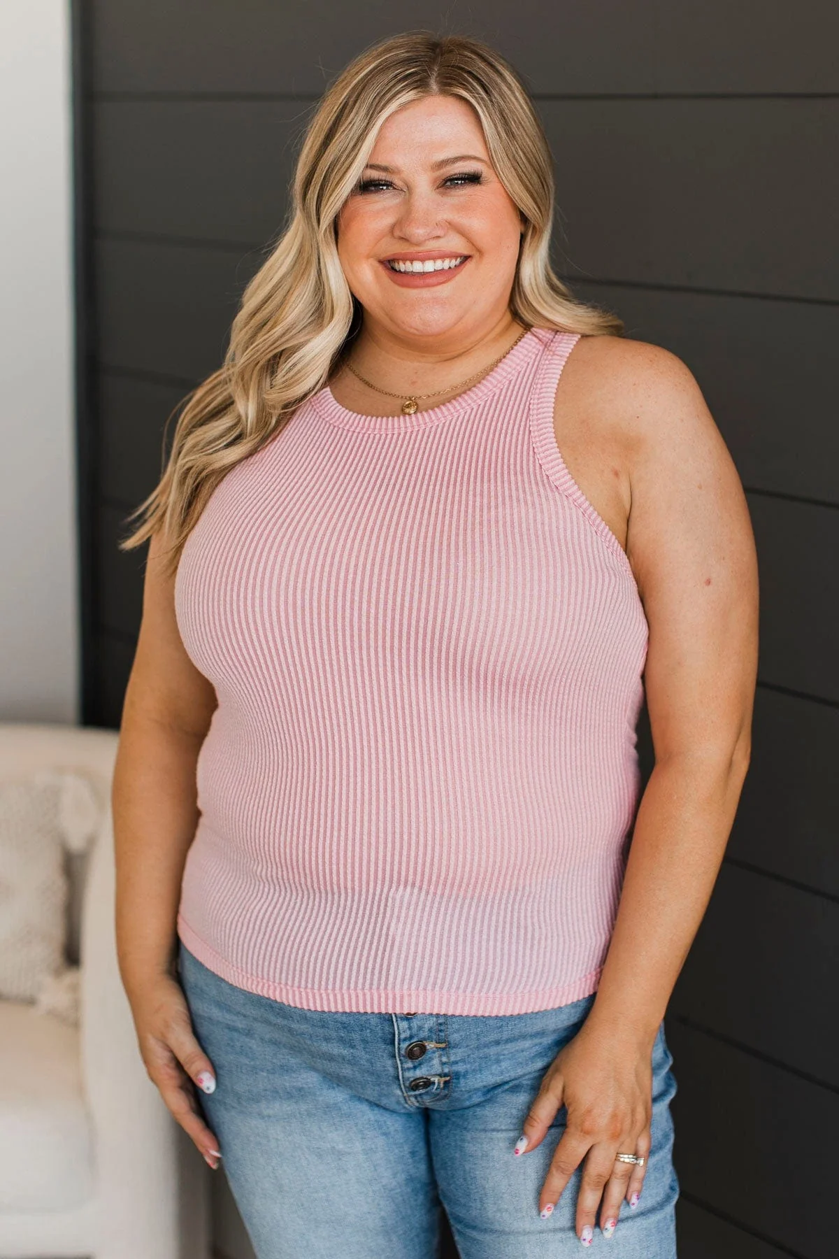 Give You My Devotion Tank Top- Light Pink