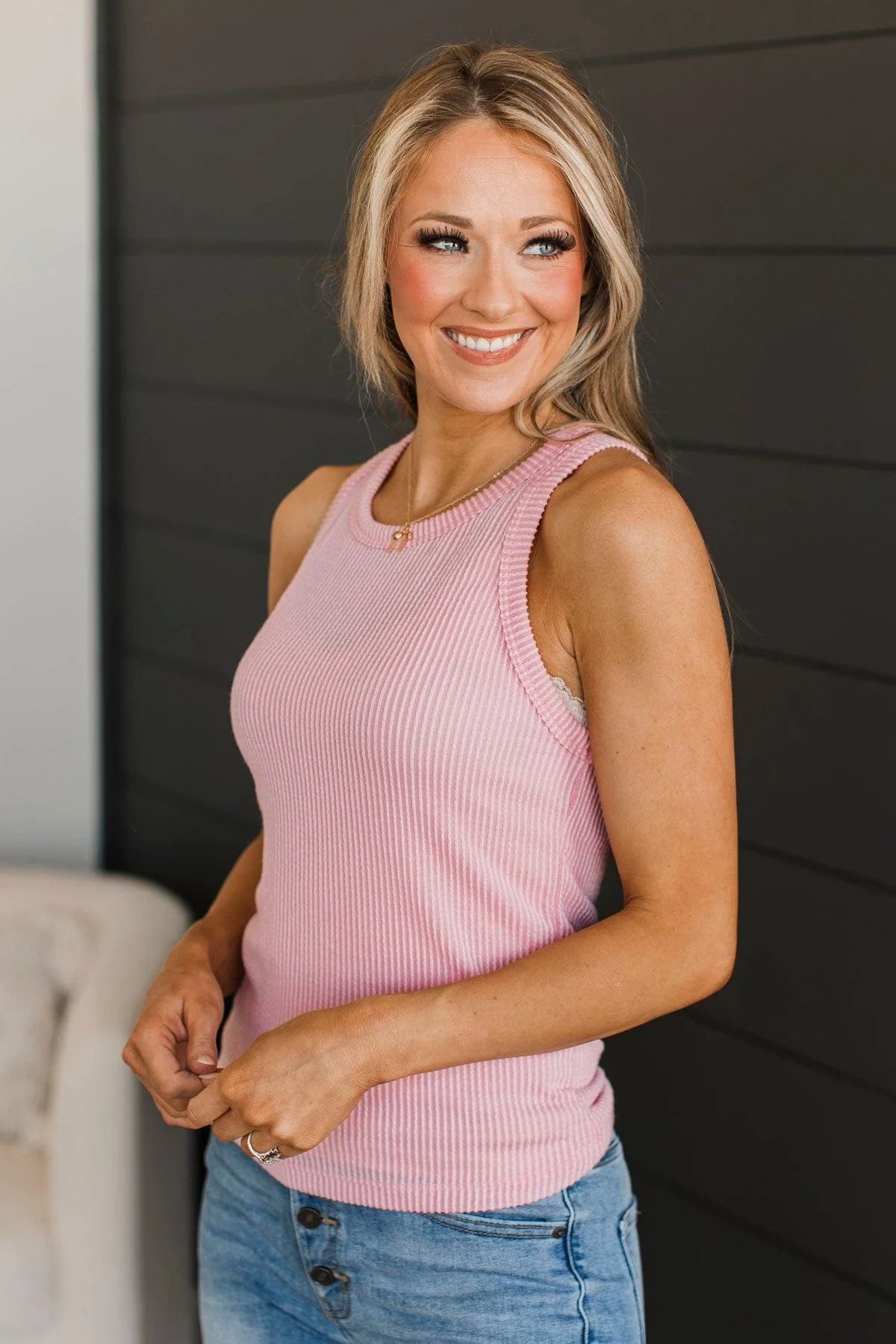 Give You My Devotion Tank Top- Light Pink - Image 3