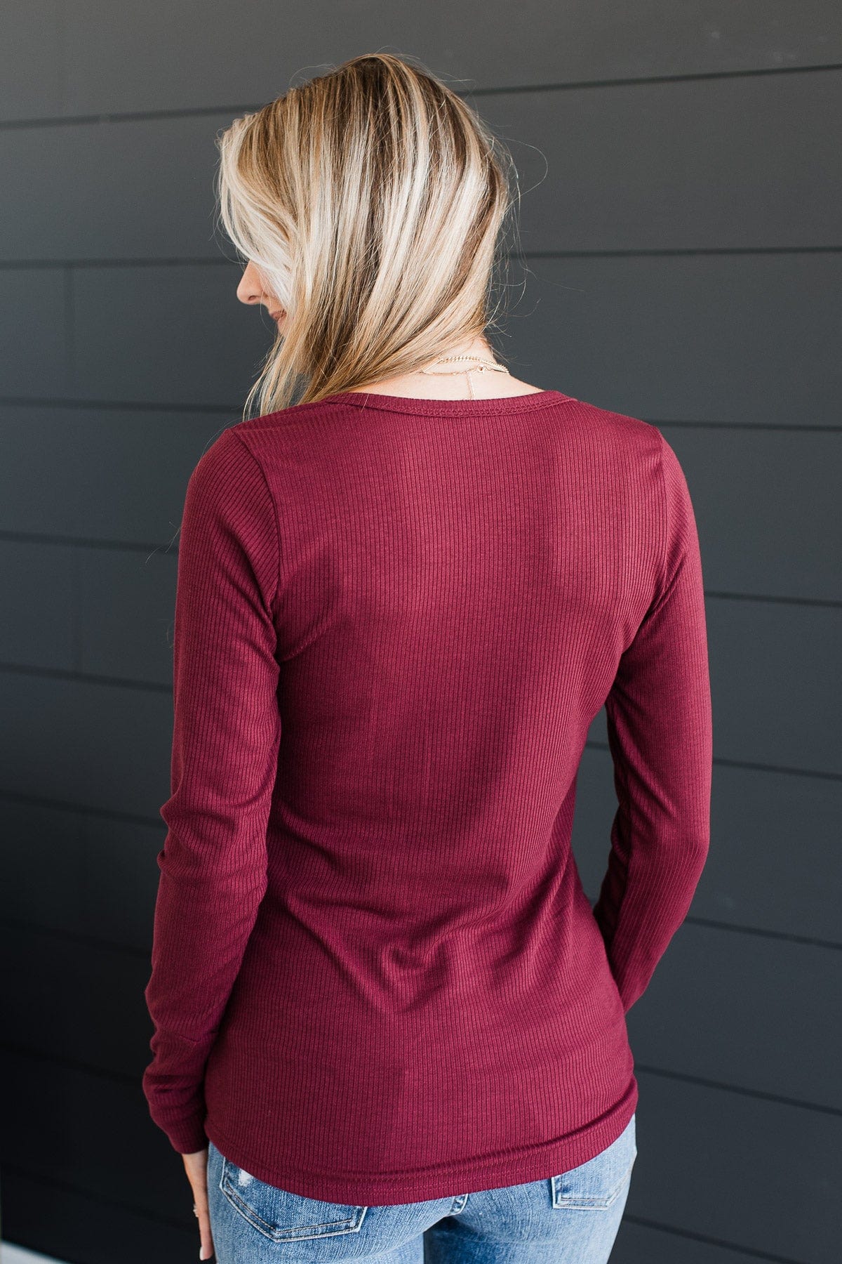Give Your Best Henley Top- Wine - Image 7