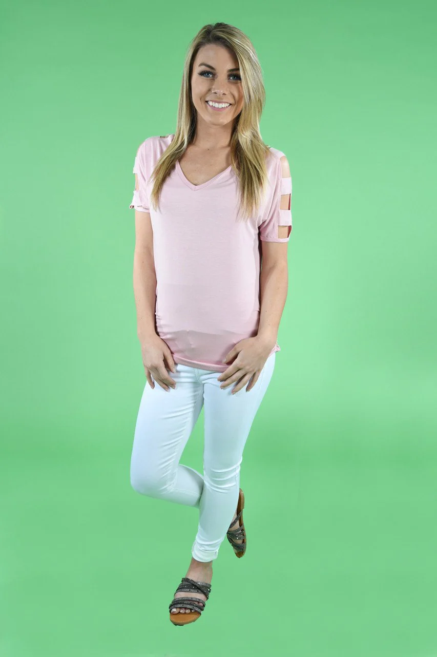 Give'm The Cold Shoulder ~ Light Pink - Image 2