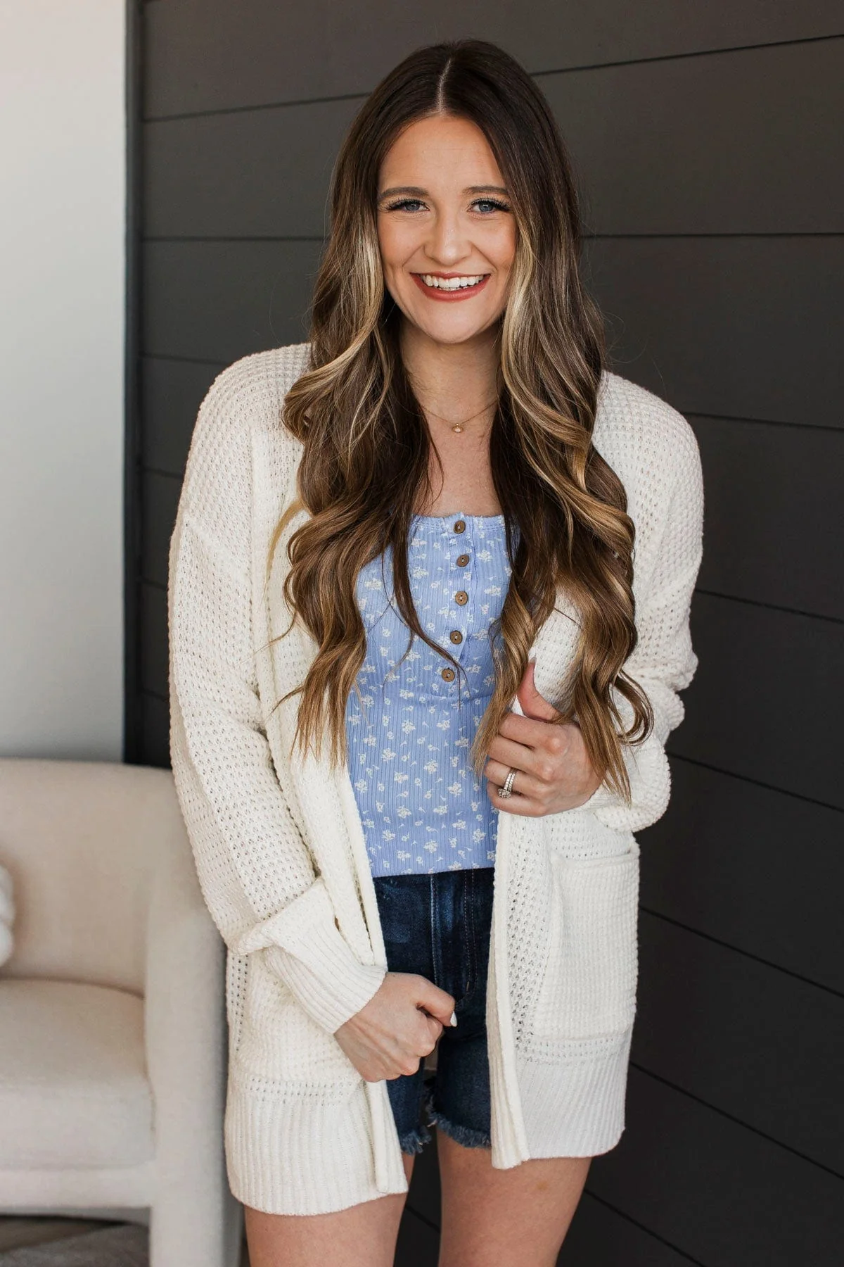 Gives Me Feelings Knit Cardigan- Ivory
