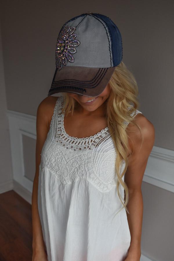 Glam Blue & Brown Baseball Cap - Image 5