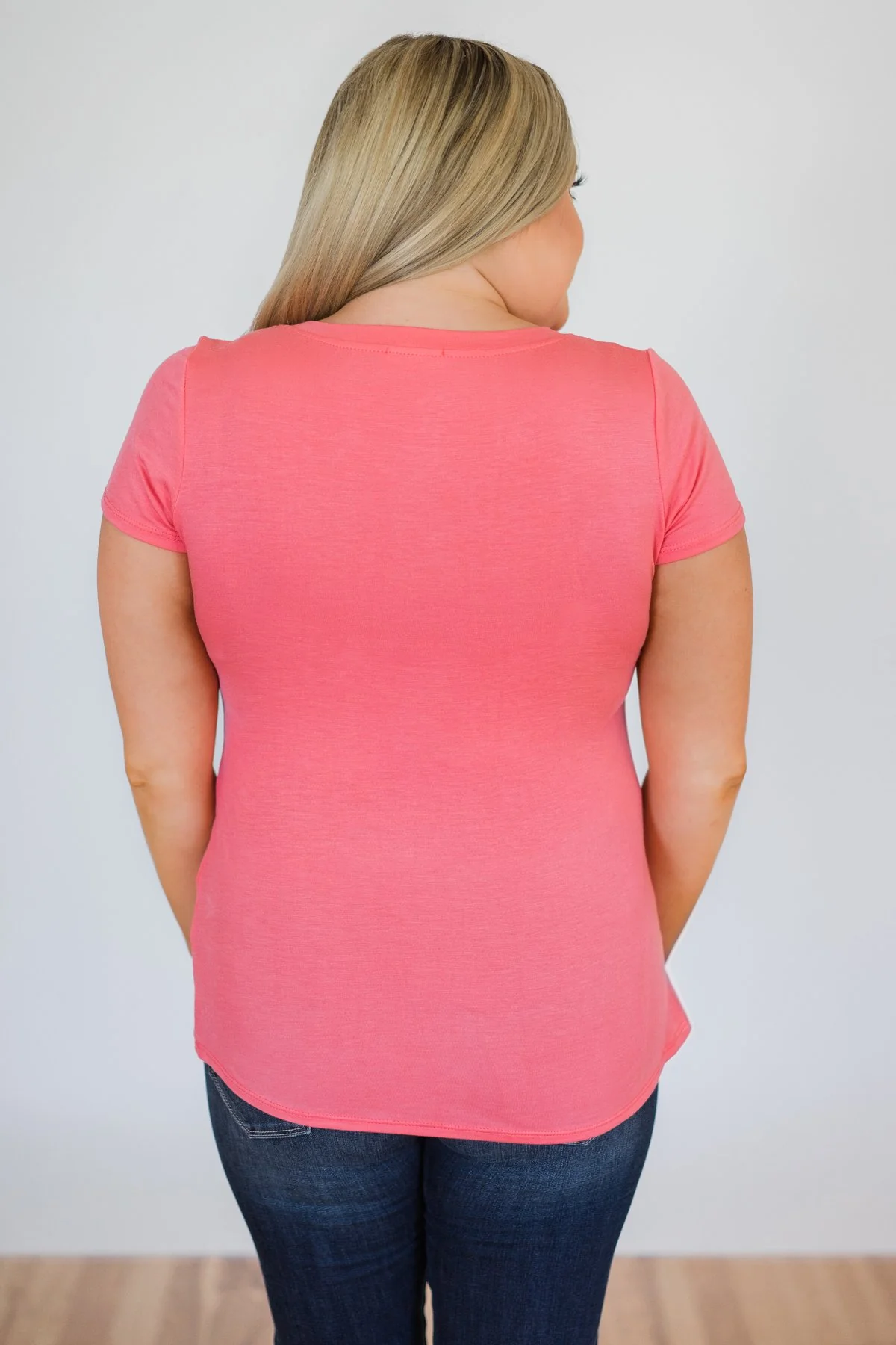 Glam Pocket Short Sleeve Top- Pink - Image 8