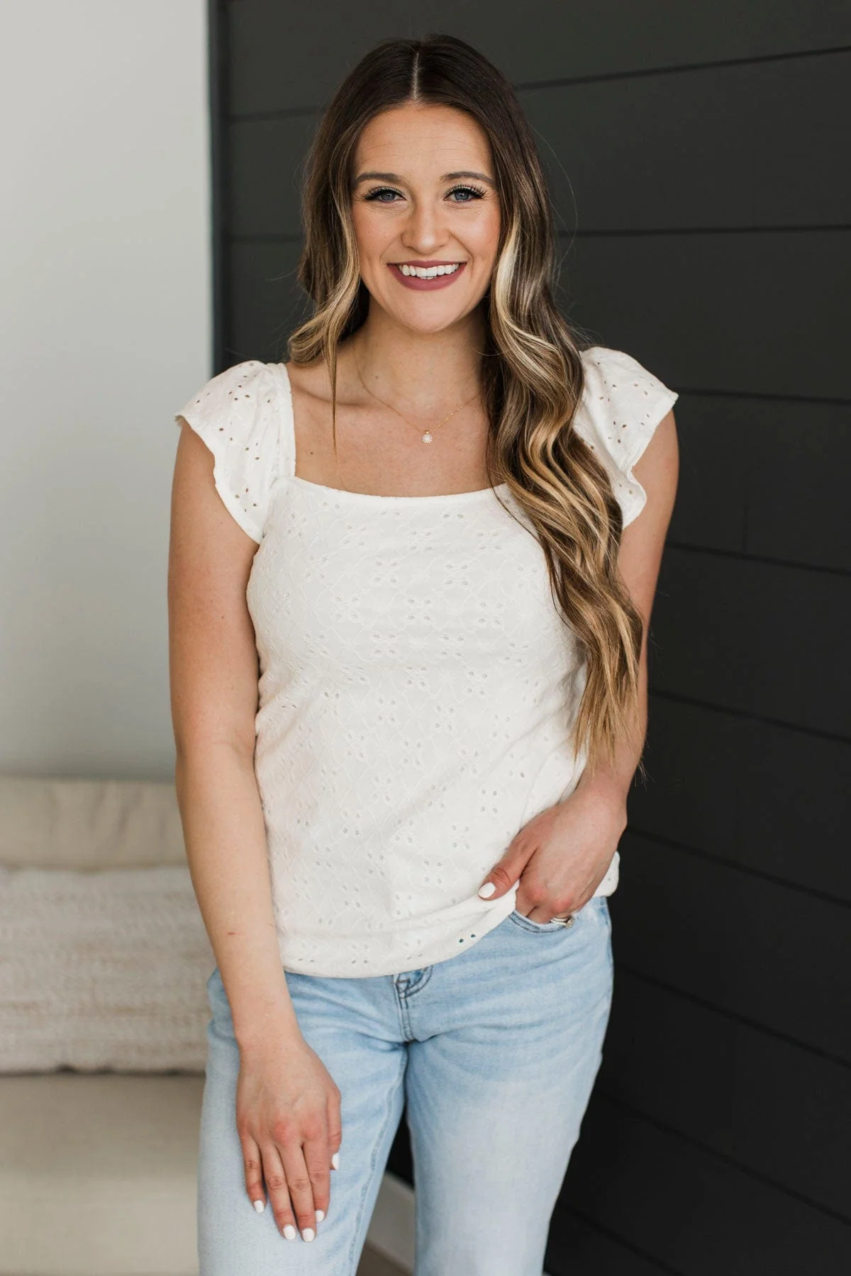 Go With Grace Tank Top- Ivory - Image 3