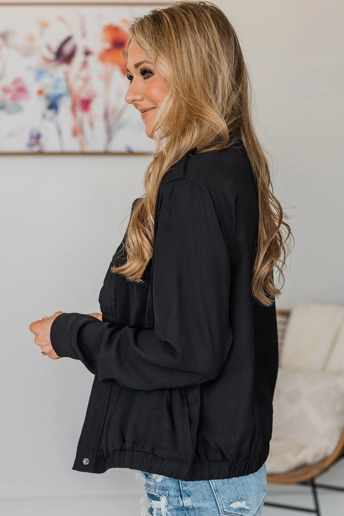 Going Forward Lightweight Jacket- Black - Image 5