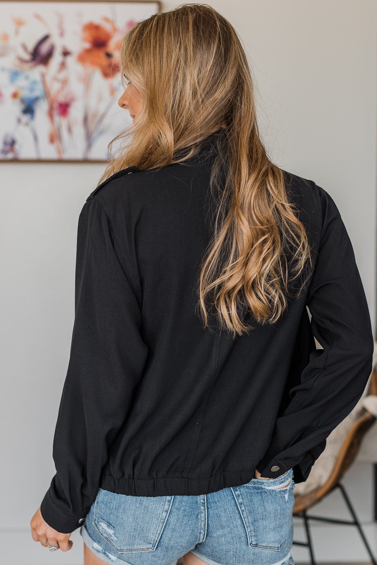 Going Forward Lightweight Jacket- Black - Image 7
