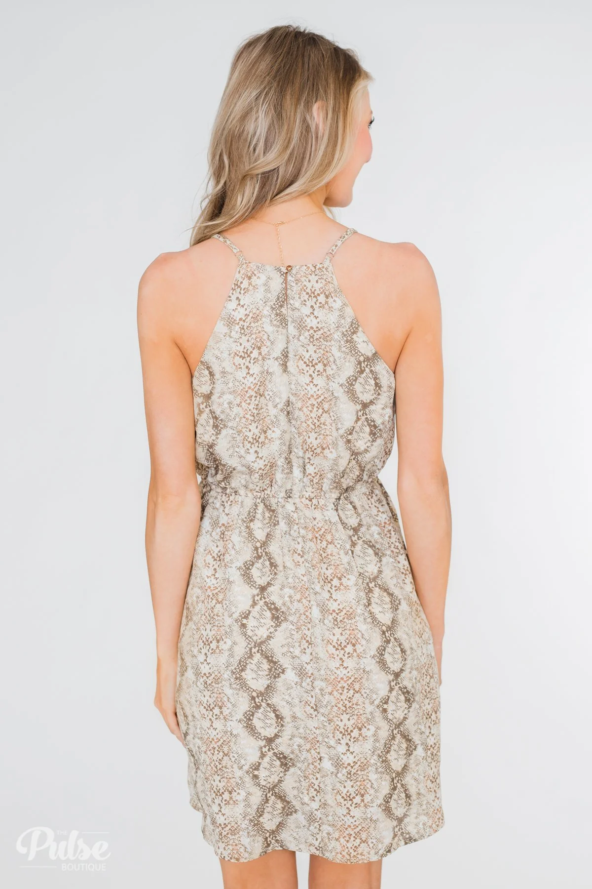 Going to be Bold Printed Dress- Beige - Image 10